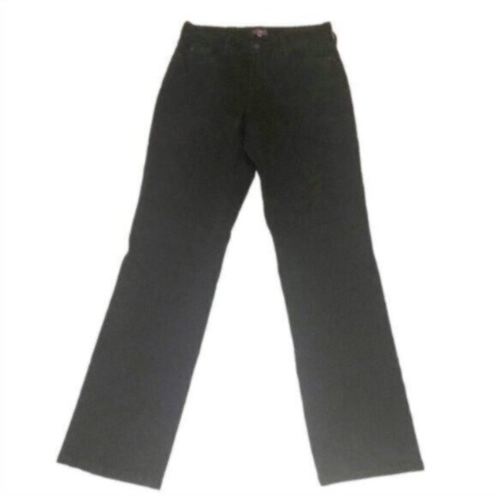 NYDJ Women's Black Straight High Rise Jeans 12